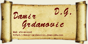 Damir Grdanović vizit kartica